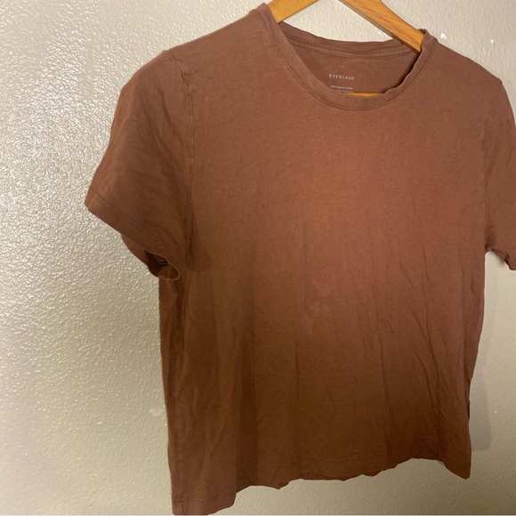 Everlane Chestnut Crew Neck Tee size small - Picture 3 of 5